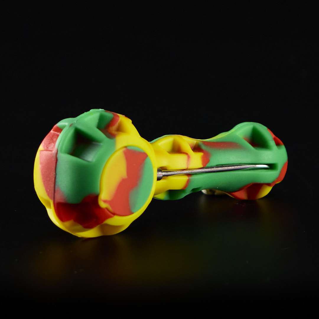 Pipa de silicona 10cm American style con cazoleta de cristal y dabber