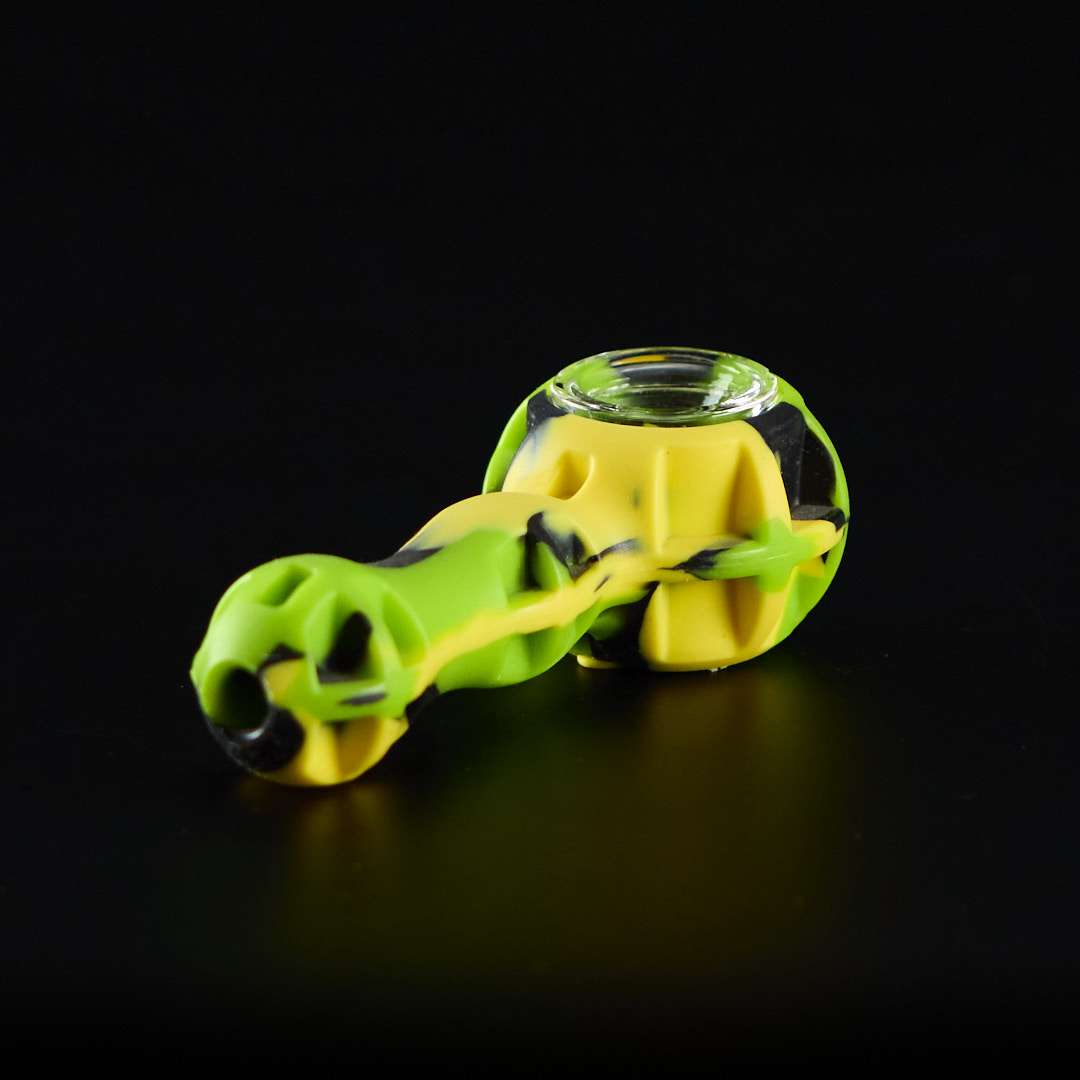 Pipa de silicona 10cm American style con cazoleta de cristal y dabber
