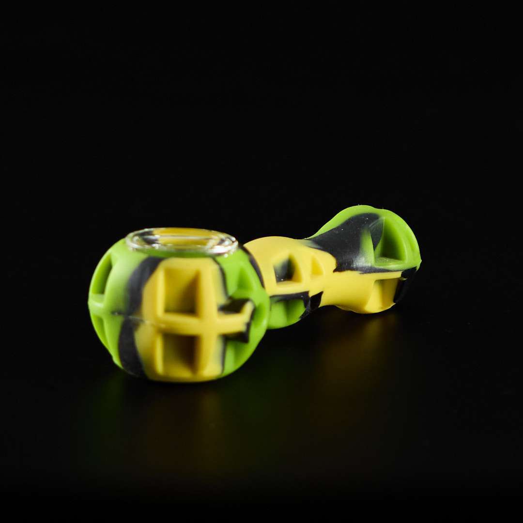 Pipa de silicona 10cm American style con cazoleta de cristal y dabber