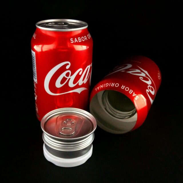 Latas de ocultación - Refrescos y conservas