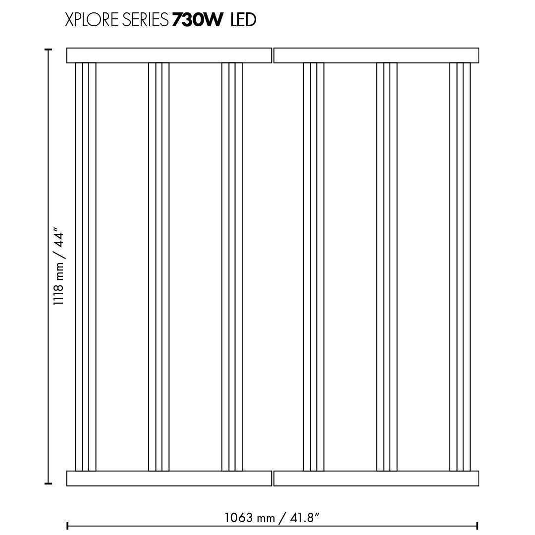Luminaria LED Xplore Series de Dimlux 730W