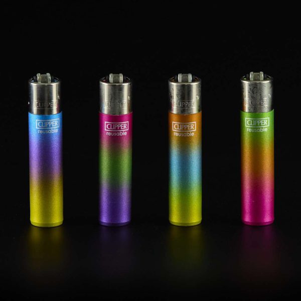 Mechero Clipper Classic Metallic Triple Gradient