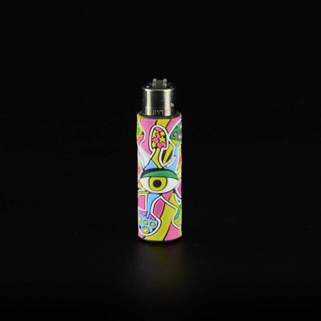 Mechero Clipper Classic con funda de PVC Ojo