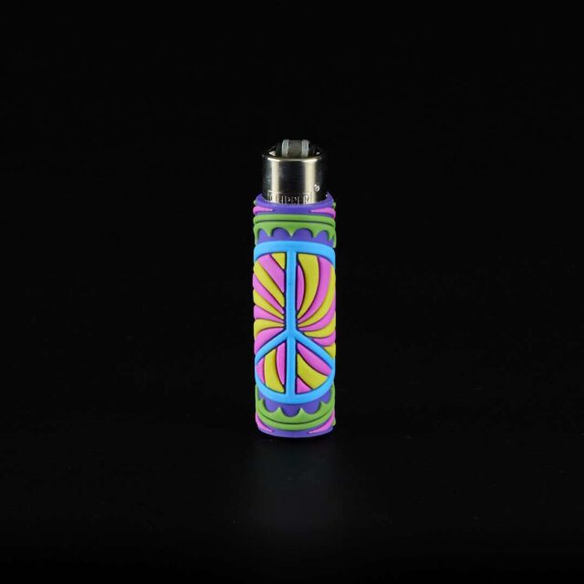 Mechero Clipper Classic con funda de PVC Paz
