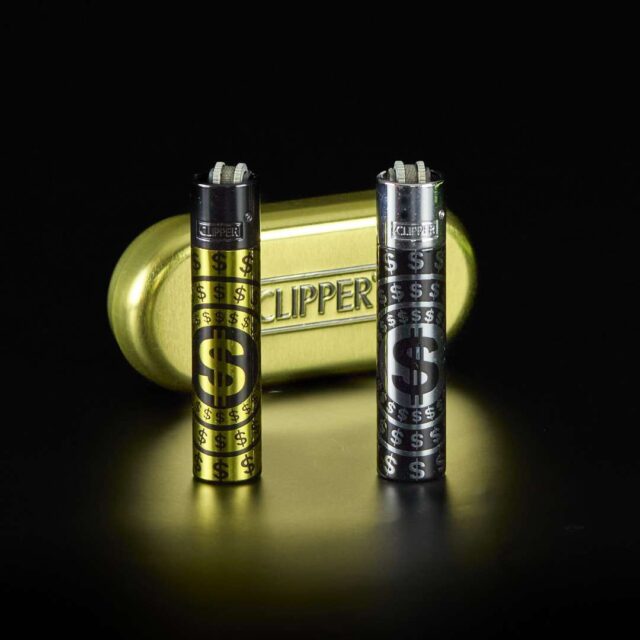 Mechero Clipper de metal Dollar