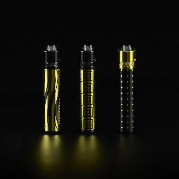 Mechero Clipper de metal Geométrico