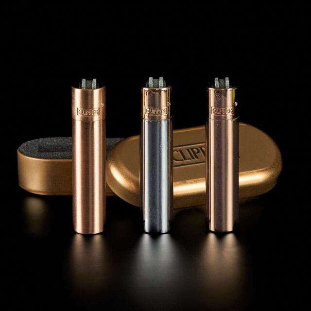 Mechero Clipper de metal Rose gold