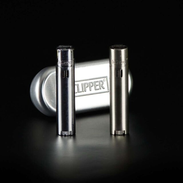 Mechero Clipper de metal electrónico Jet Flame soplete - Silver