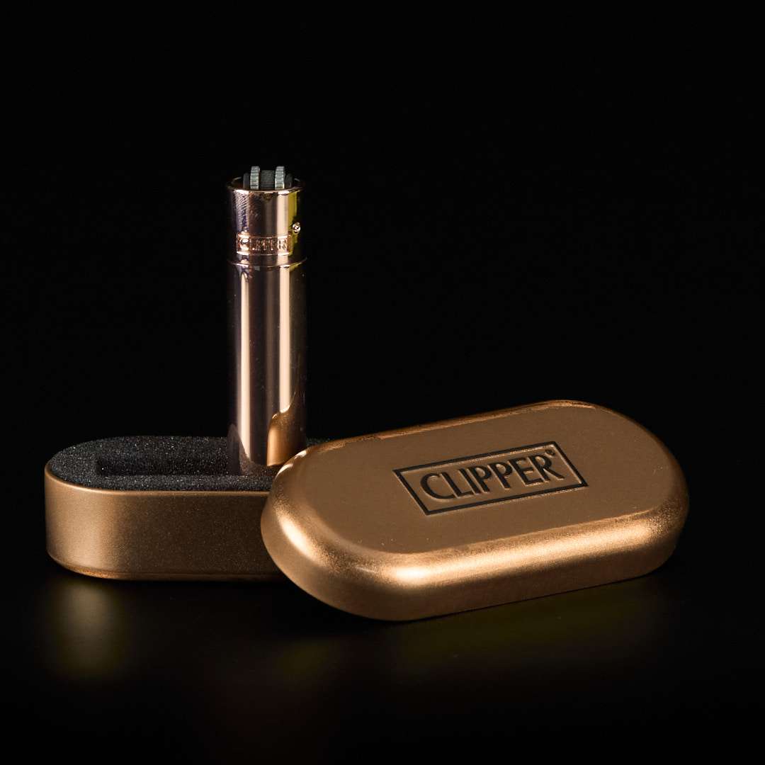 Mechero Clipper de metal Rose gold