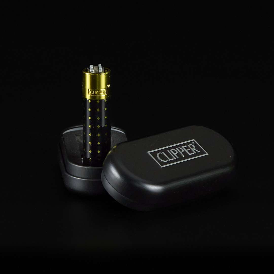 Mechero Clipper de metal Geométrico