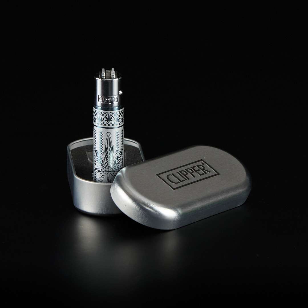 Mechero Clipper de metal Indian Weed