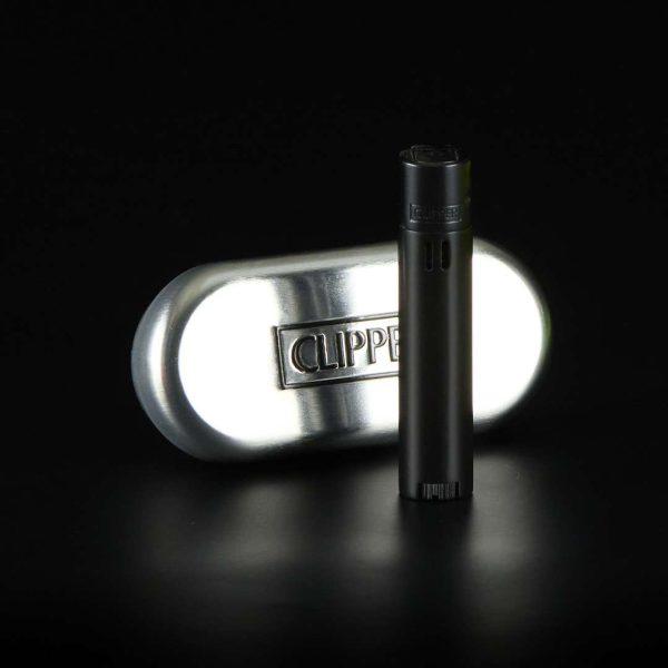 Mechero Clipper de metal Negro