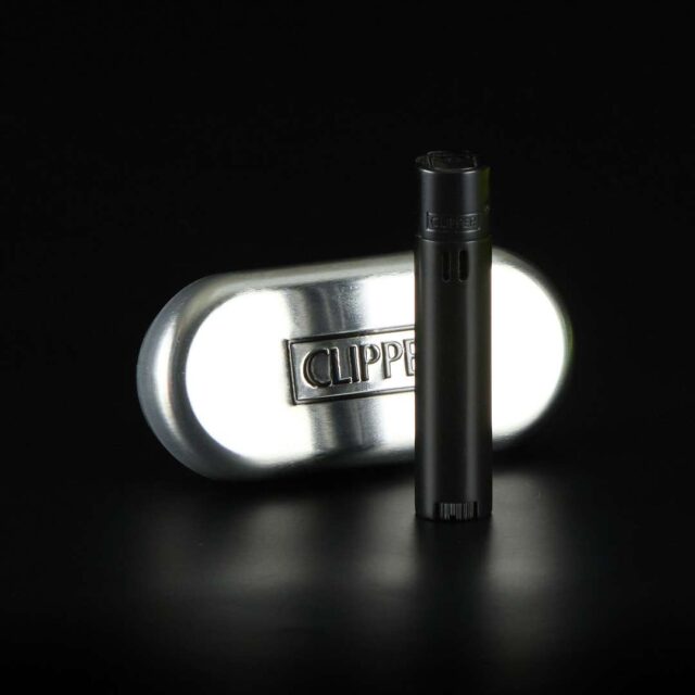 Mechero Clipper de metal Negro