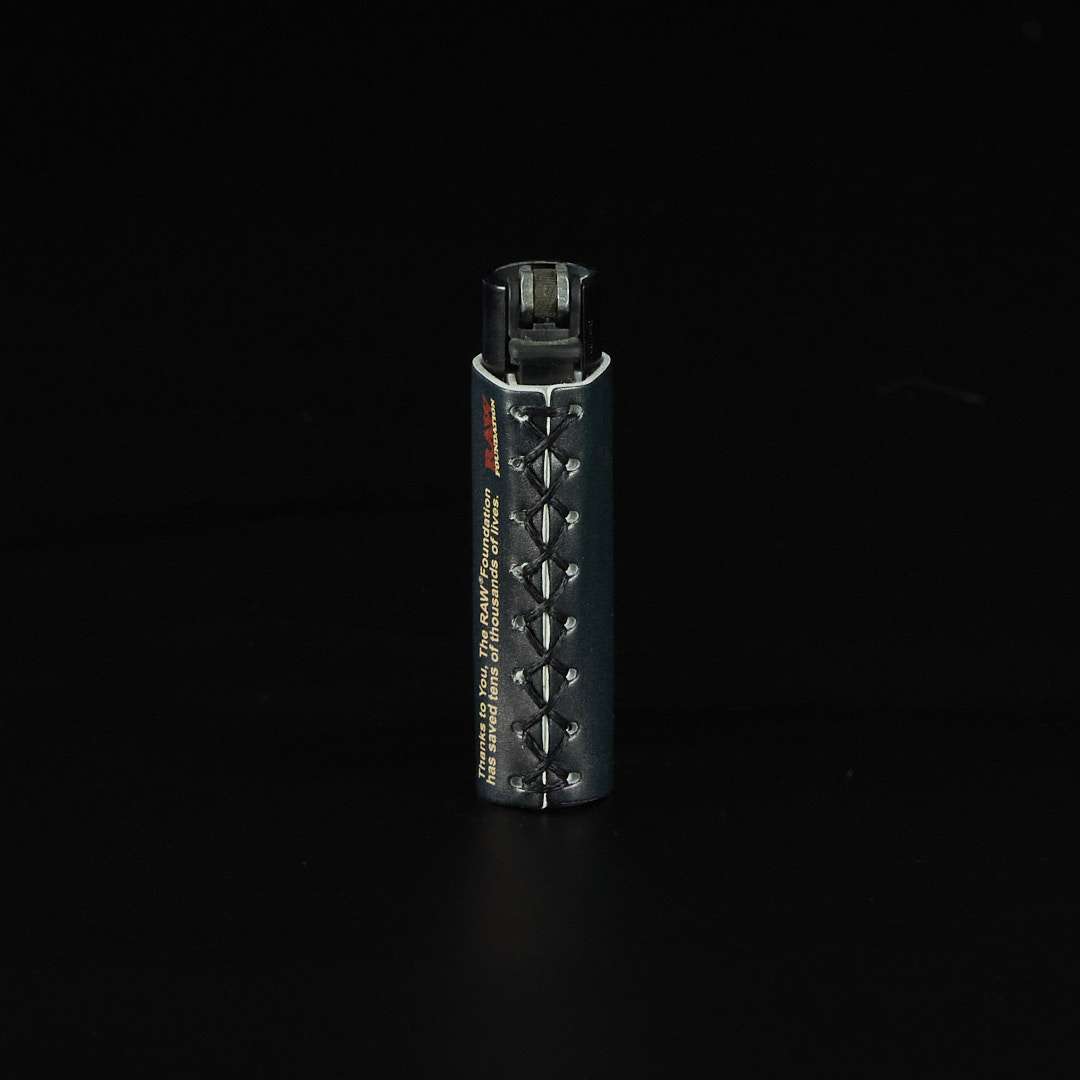 Mechero Clipper Classic con funda de corcho - Raw - Classic Negro