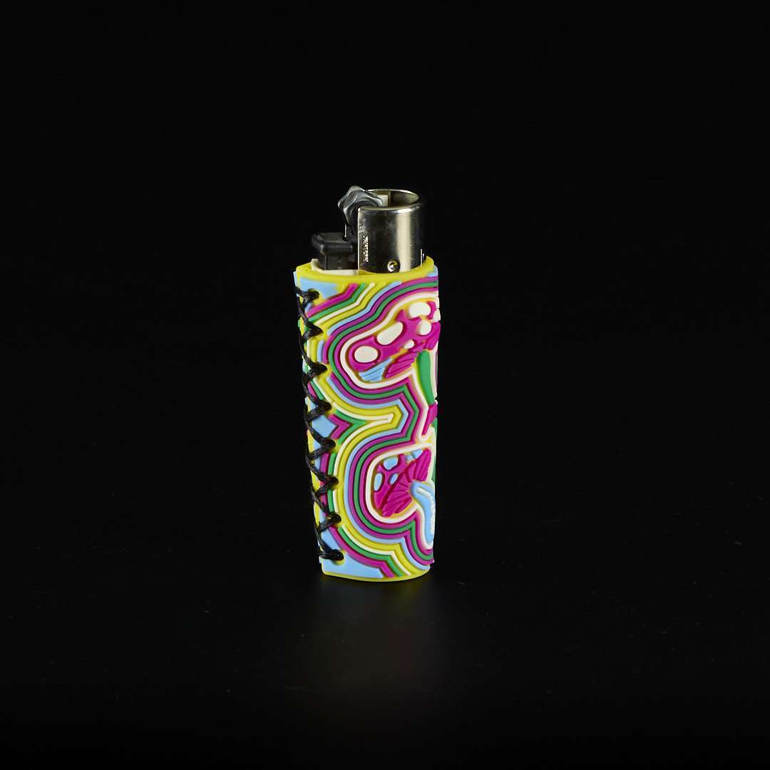 Mechero Clipper Classic con funda de PVC Setas - Imagen 2