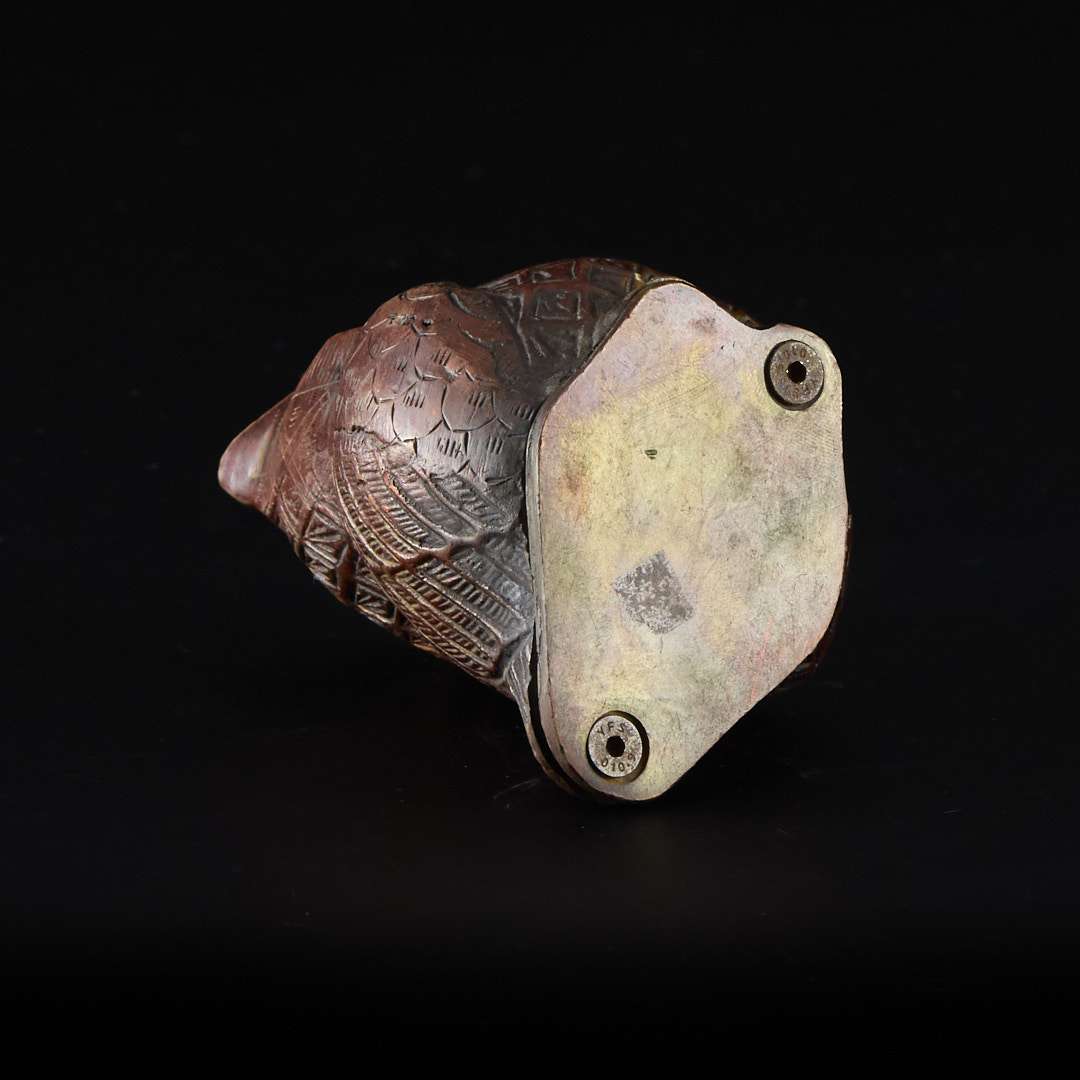 Búho de metal con base de ocultación 10cm