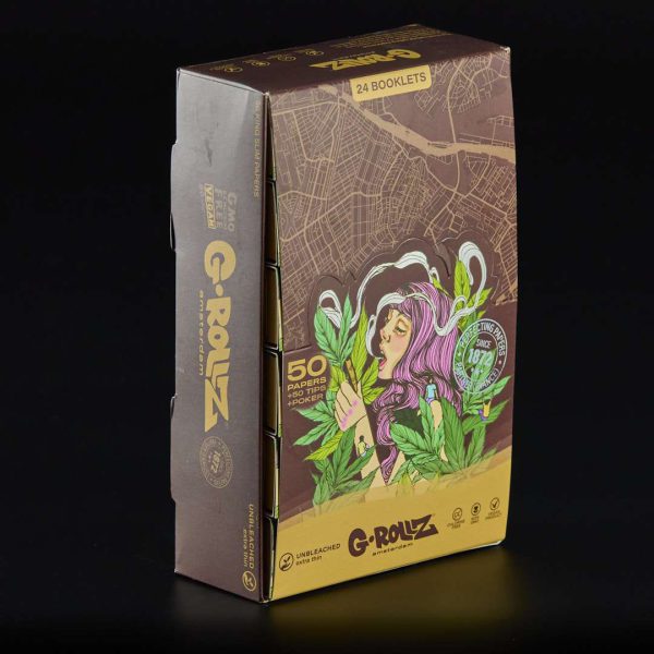 Papel + Boquillas + Poker Grollz King Size con cierre magnético Marrón 24u