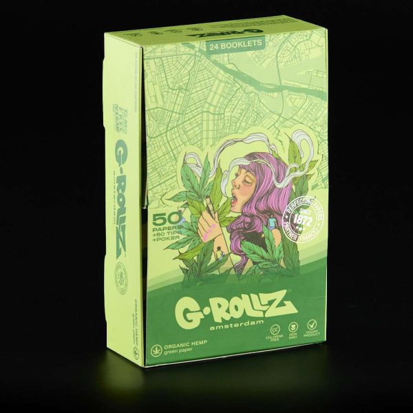 Papel + Boquillas + Poker Grollz King Size Verde con Cierre Magnético Pack de 24u