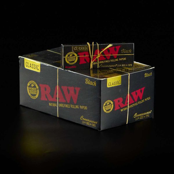 Papel Raw 1.1/4 Black Connoisseur 24u.