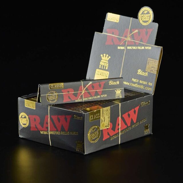 Papel Raw King Size Slim Black 50u.