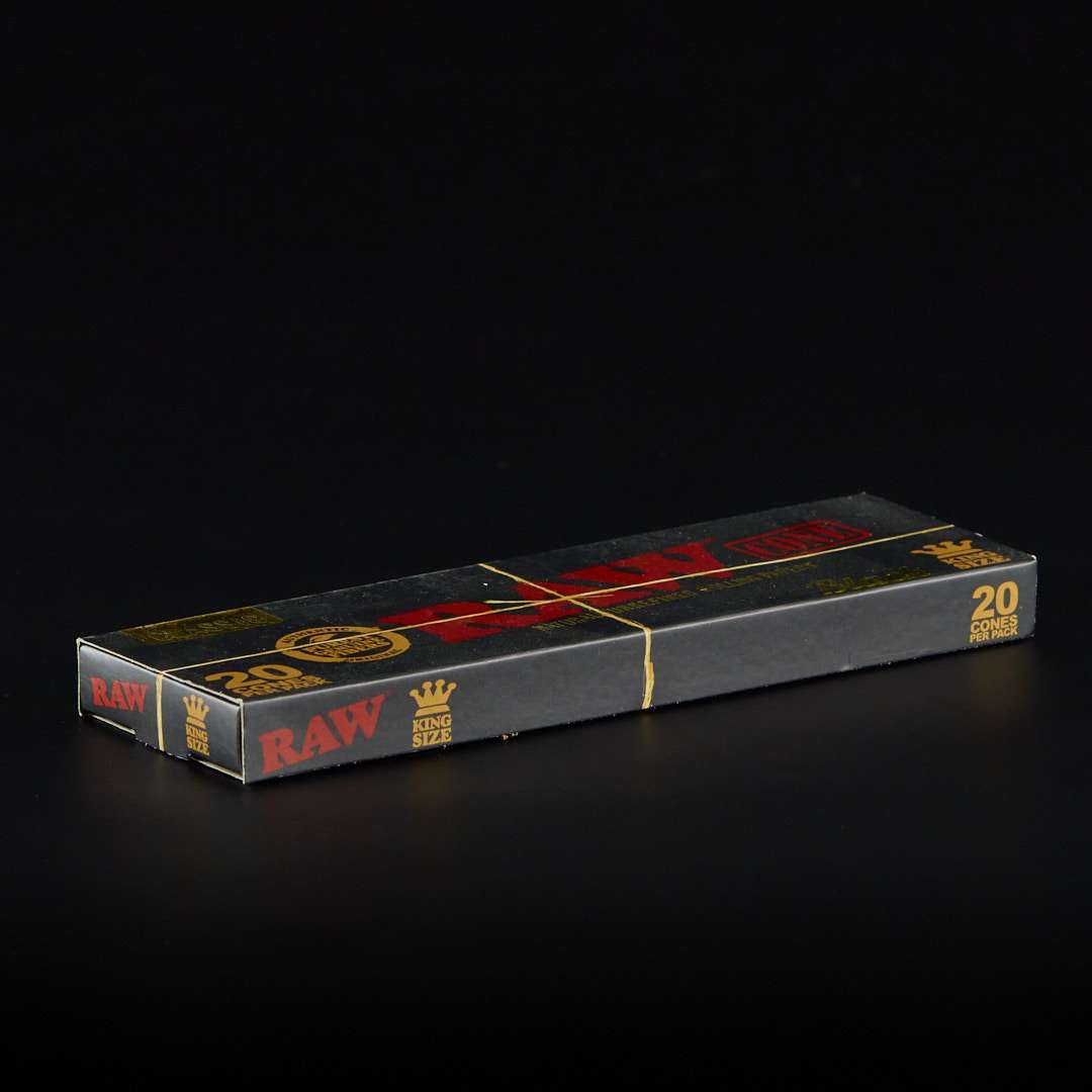 Papel Raw Conos King Size Black 20u.