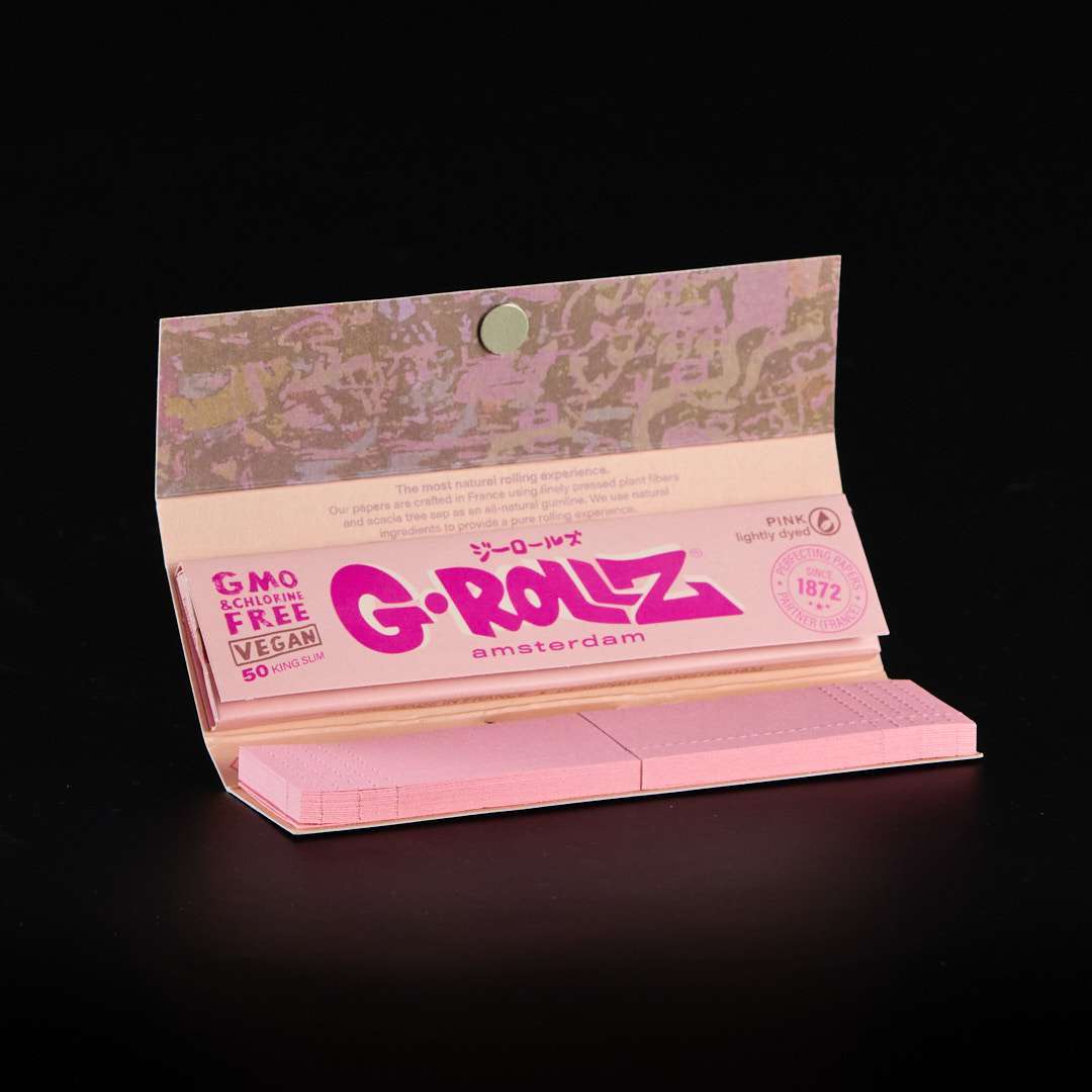 Papel + Boquillas + Poker Grollz King Size Rosa con Cierre Magnético