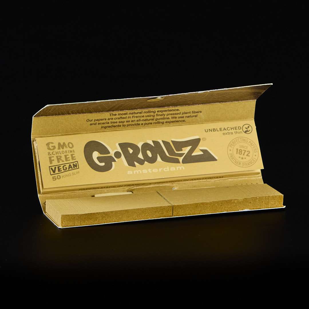 Papel + Boquillas + Poker Grollz King Size Marrón con Cierre Magnético