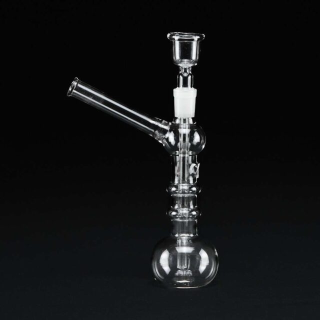 Pipa cristal 20.5 cm Bubble para agua con anillos