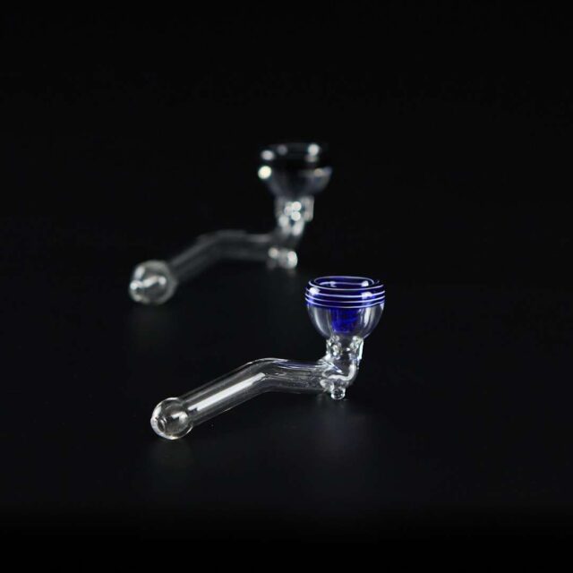 Pipa de cristal 10cm - Cazoleta con espiral