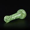 Pipa de cristal americana 12.5cm Verde Jaspeado con ojo frontal