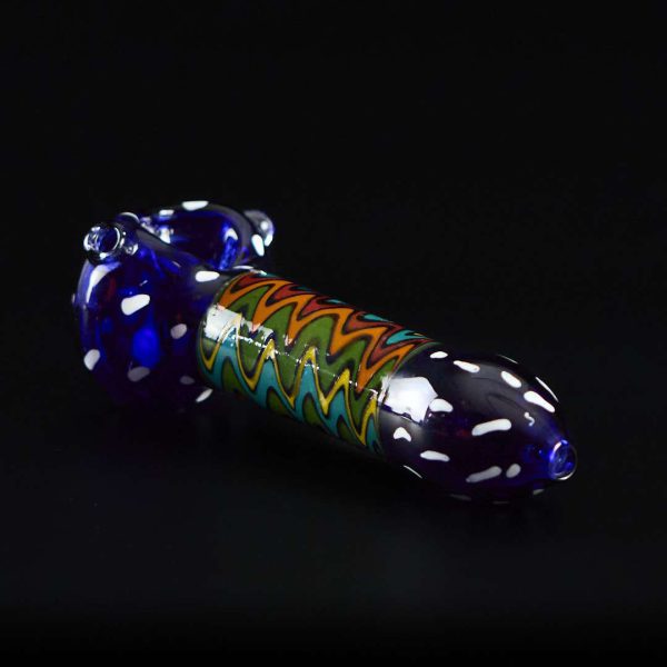 Pipa de cristal americana 13cm Heavy Lines