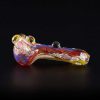 Pipa de cristal americana 14cm Puntos laterales Transparente
