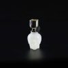 Pipa de cristal y metal 13cm Calavera con cazoleta de metal