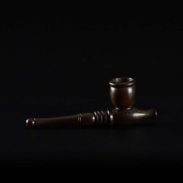 Pipa de madera 12cm - 3 anillos y con tiro frontal