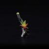 Pipa de madera y resina 12cm Hoja rasta en pie