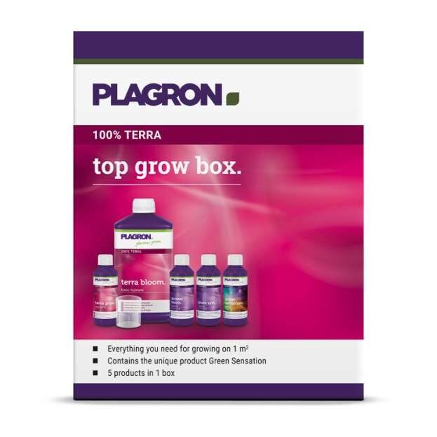 Top Grow Box 100% Terra de Plagron Pack de fertilizantes completos para Tierra