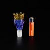 Cazoleta de Cristal Calavera con Corona 18mm Azul
