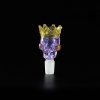 Cazoleta de Cristal Calavera con Corona 18mm Púrpura