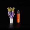 Cazoleta de Cristal Calavera con Corona 18mm Púrpura