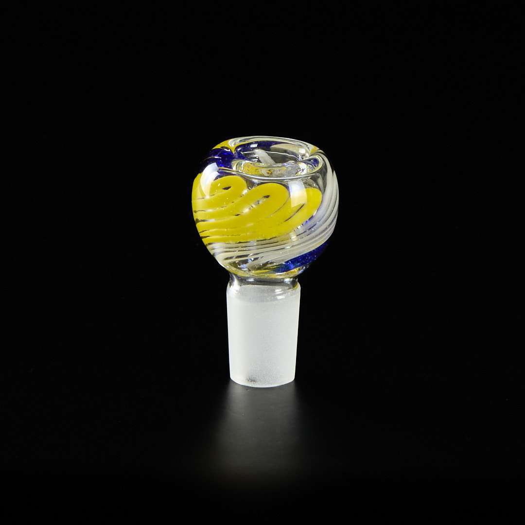 Cazoleta de Cristal Ahumado Boost 18mm Amarilla y Azul