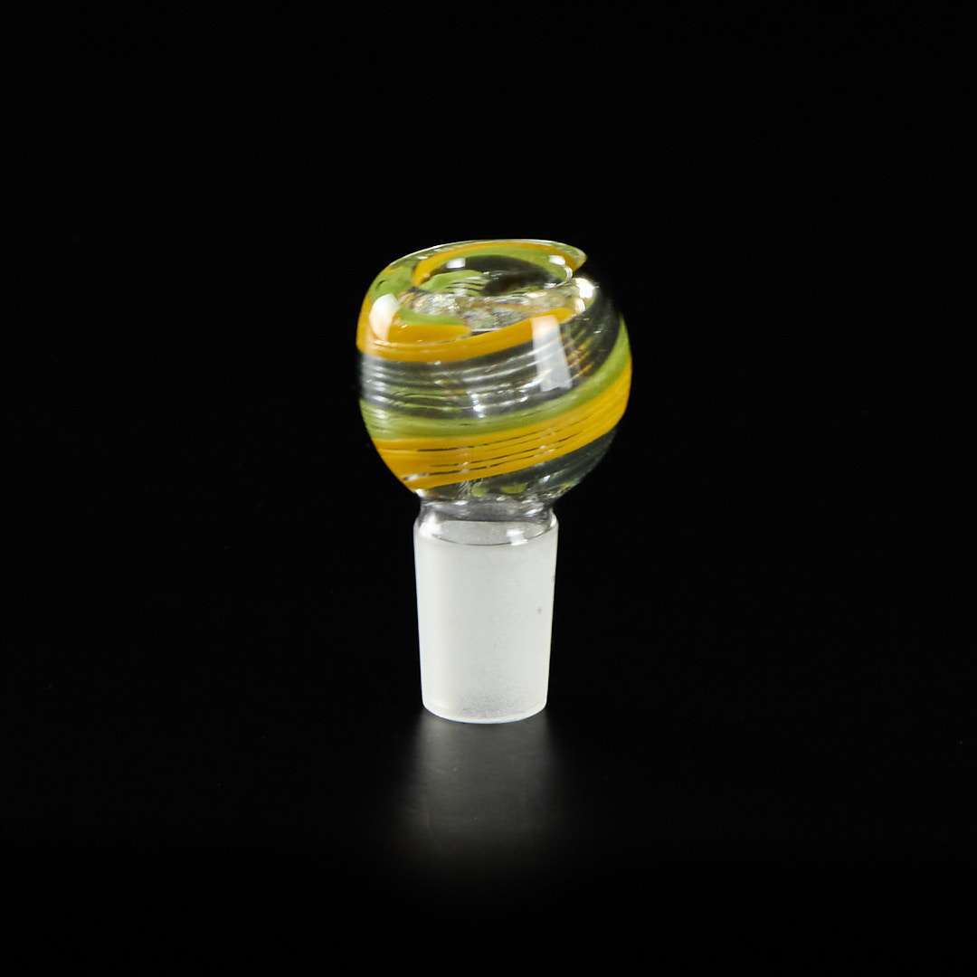 Cazoleta de Cristal Ahumado Boost 18mm Amarilla y Verde