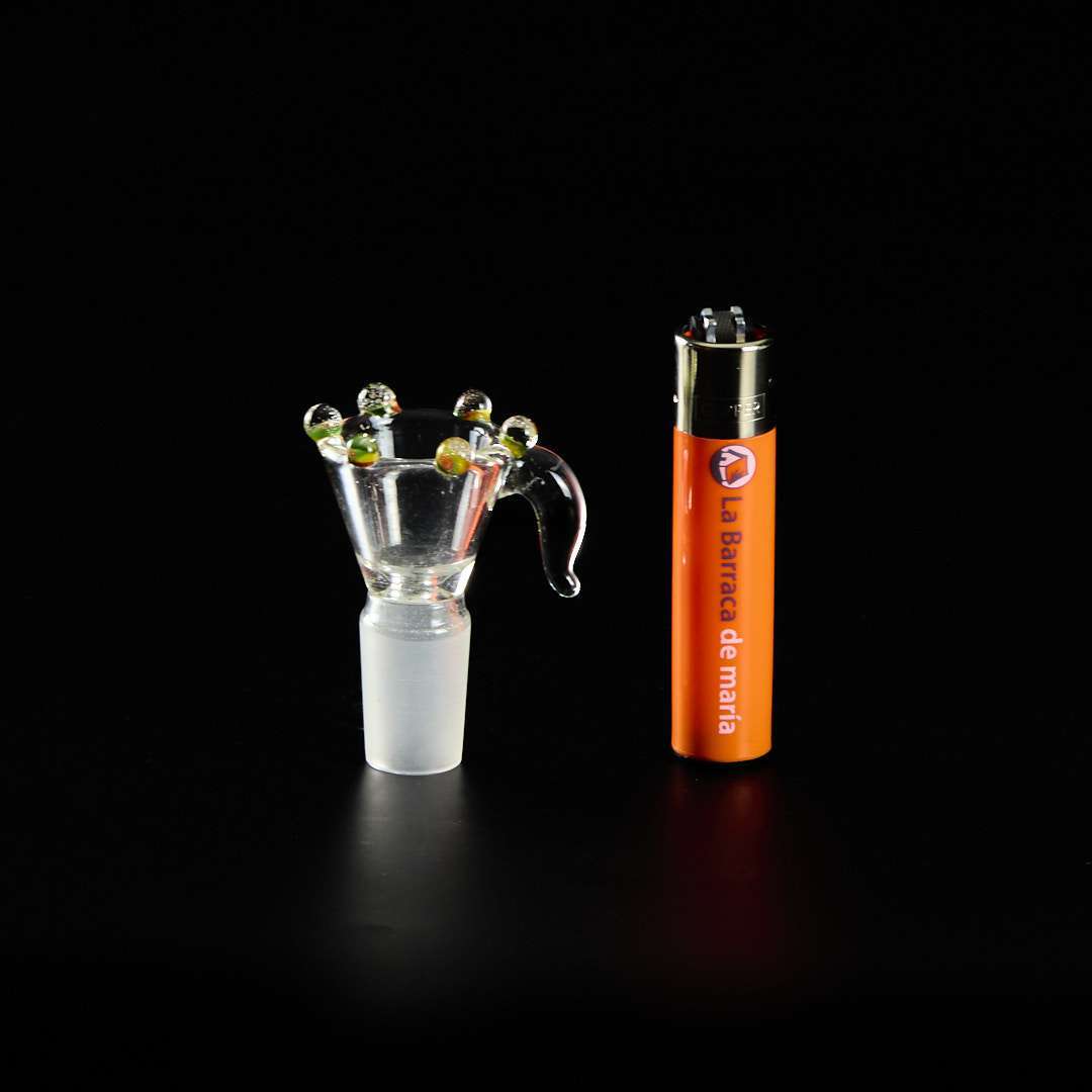 Cazoleta de Cristal con Puntos y Asa 18mm
