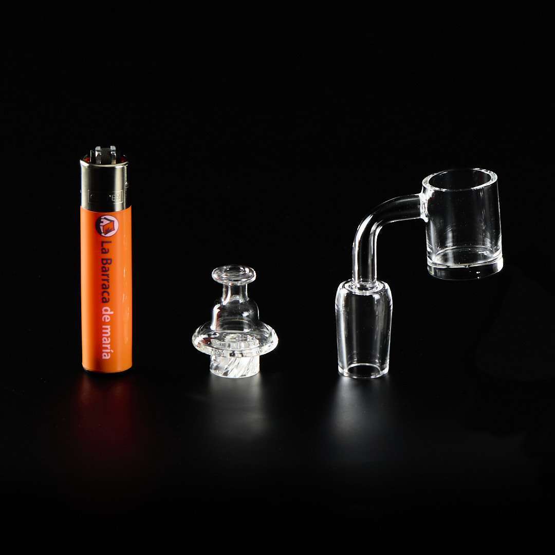 Swirl Set 19mm - Banger de Cuarzo + Chupete con Airflow