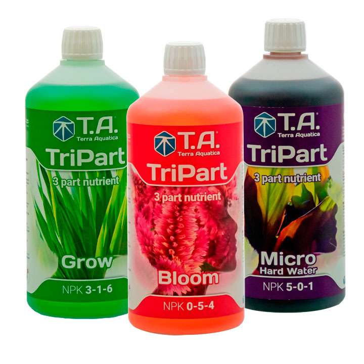 Tripack Flora Agua Dura de Terra Aquatica (GHE) Pack de fertilizantes completo