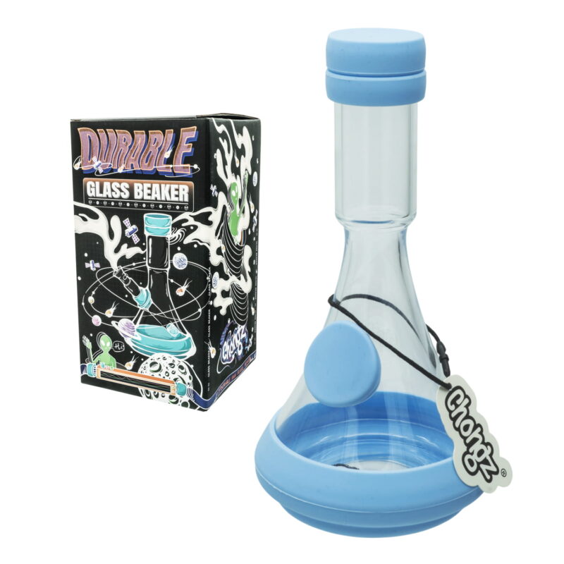 Bong cristal y silicona 23cm Emmet M - Blue