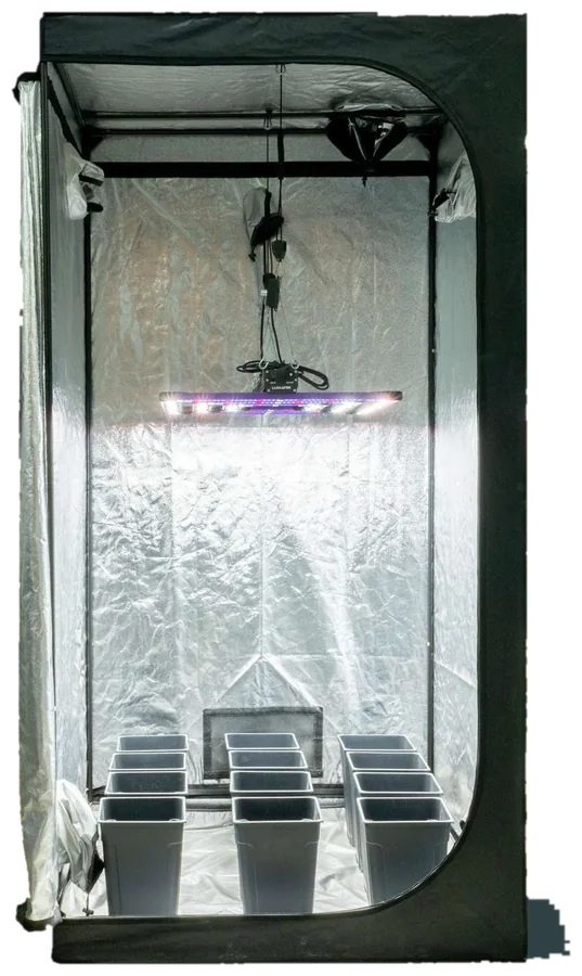 Pack OASIS PRO Lumatek: armario de cultivo interior con LED Lumatek, extractor y macetas