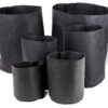 Maceta Root Tex cuadrada negra