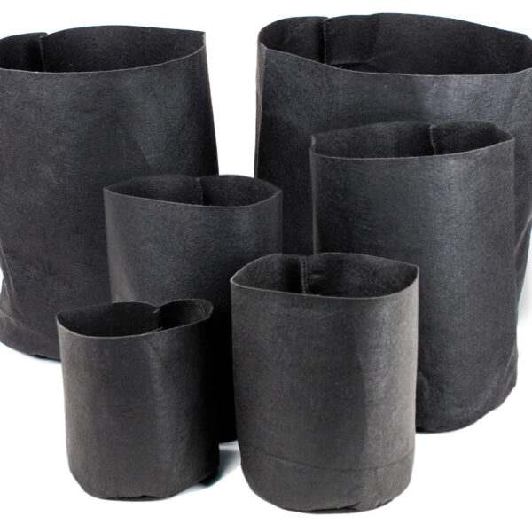 Maceta Root Tex cuadrada negra