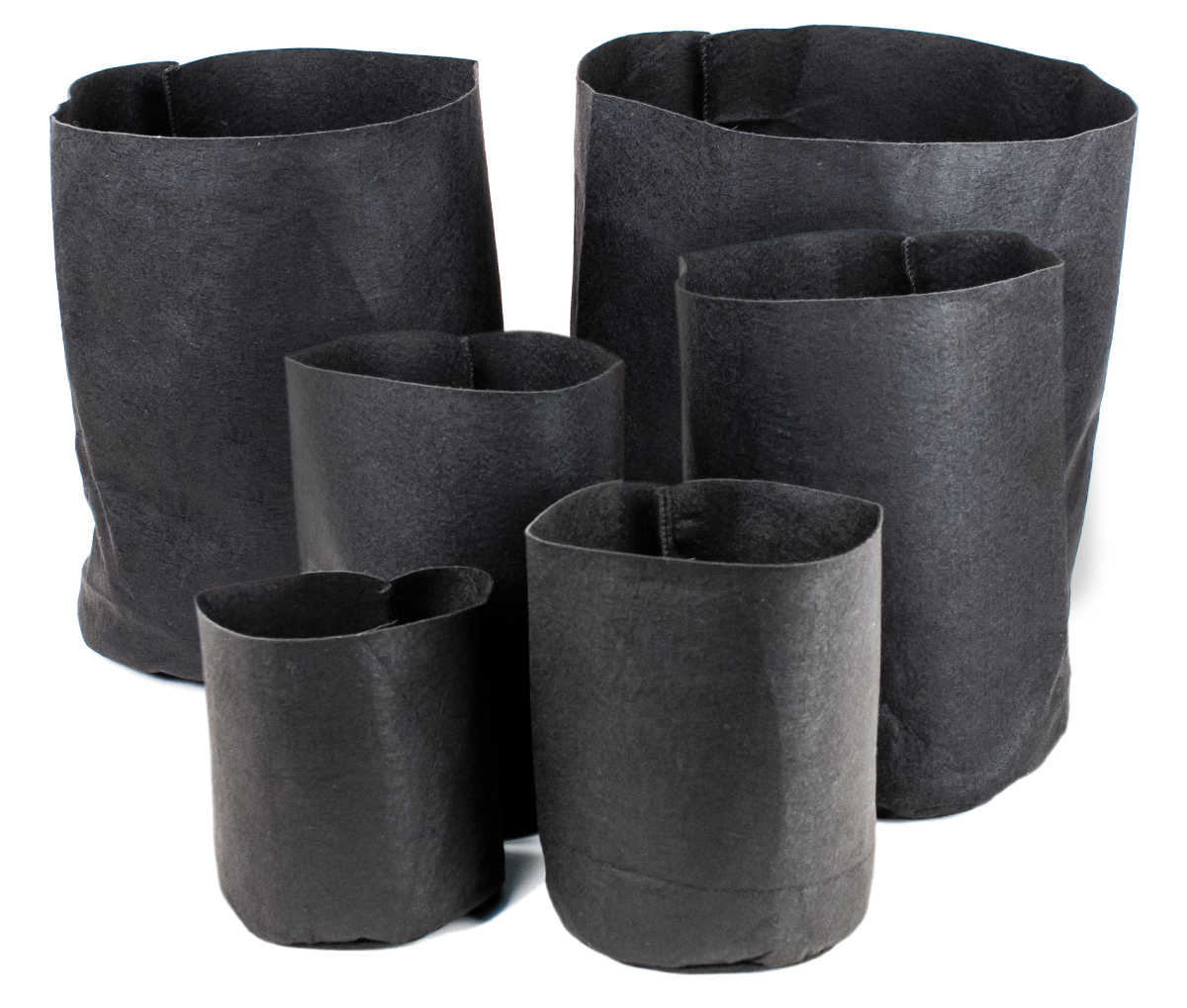 Maceta Root Tex cuadrada negra