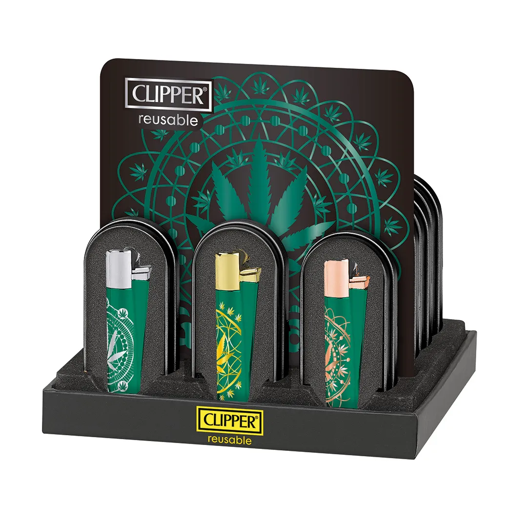 Mechero Clipper Metal Ganjala CMP11R (12 u)